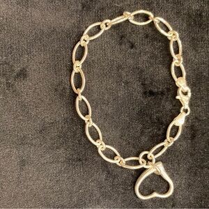 Sterling Silver Heart Charm Bracelet